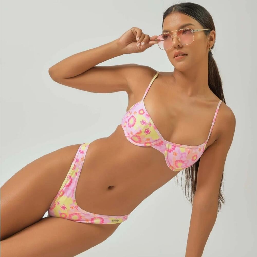 Blackbough Swim Fiona Bikini Set S Pink Fairyland Cheeky Bottoms Underwire Top